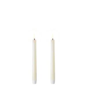 LED taper candle 2,3x20 cm, Smooth, 2-pack Ivory