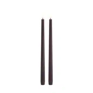 LED taper candle 2,3x32,, Smooth, 2-pack Plum