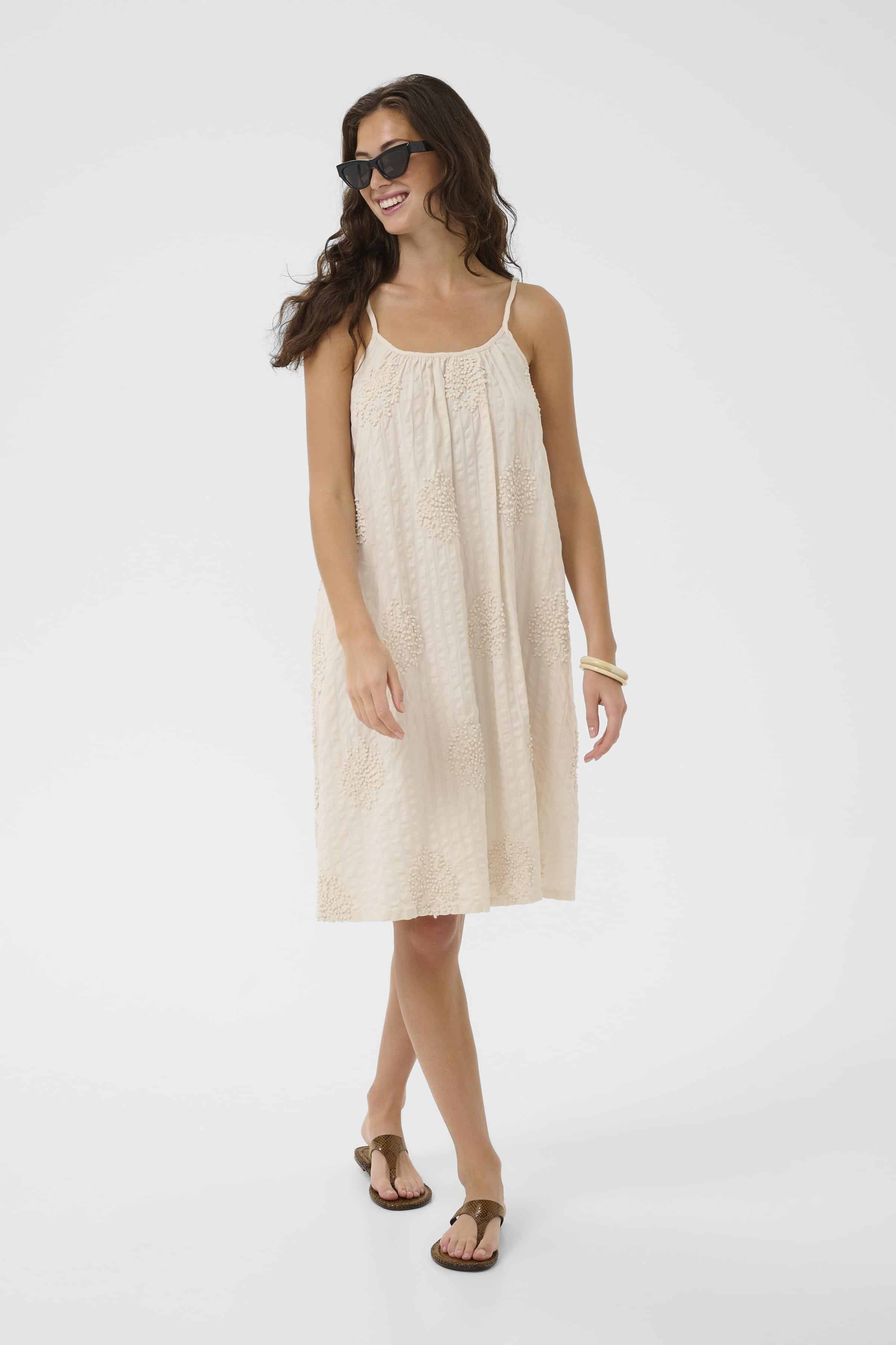 Lelau Strap Dress - Whitecap