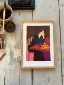 Lemon Raspberry Pie in lijst - 30 x 40cm
