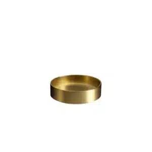 Light Candleholder pillar, Matte Brass, 9x3 cm