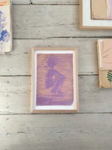 Lilac Breeze in eikenhouten lijst - A4