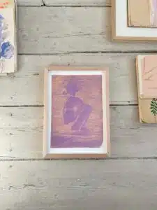 Lilac Breeze in eikenhouten lijst - A4