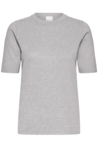 Luls O-Neck Pullover SS - Light Grey Melange