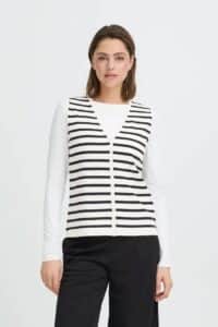 Luls Waistcoat - Small White Total Ec Stripe