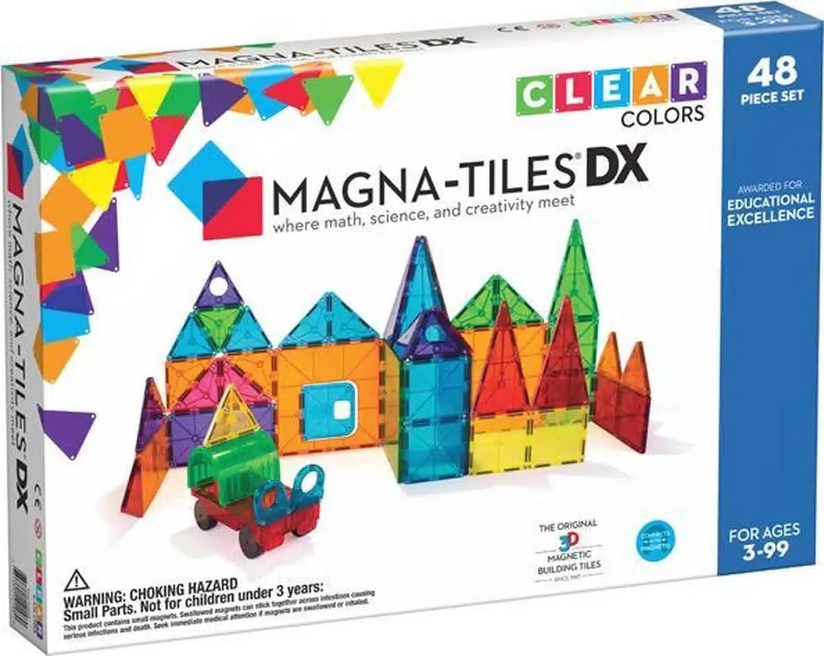MAGNA-TILES - Clear Colors Deluxe set - 48 stuks