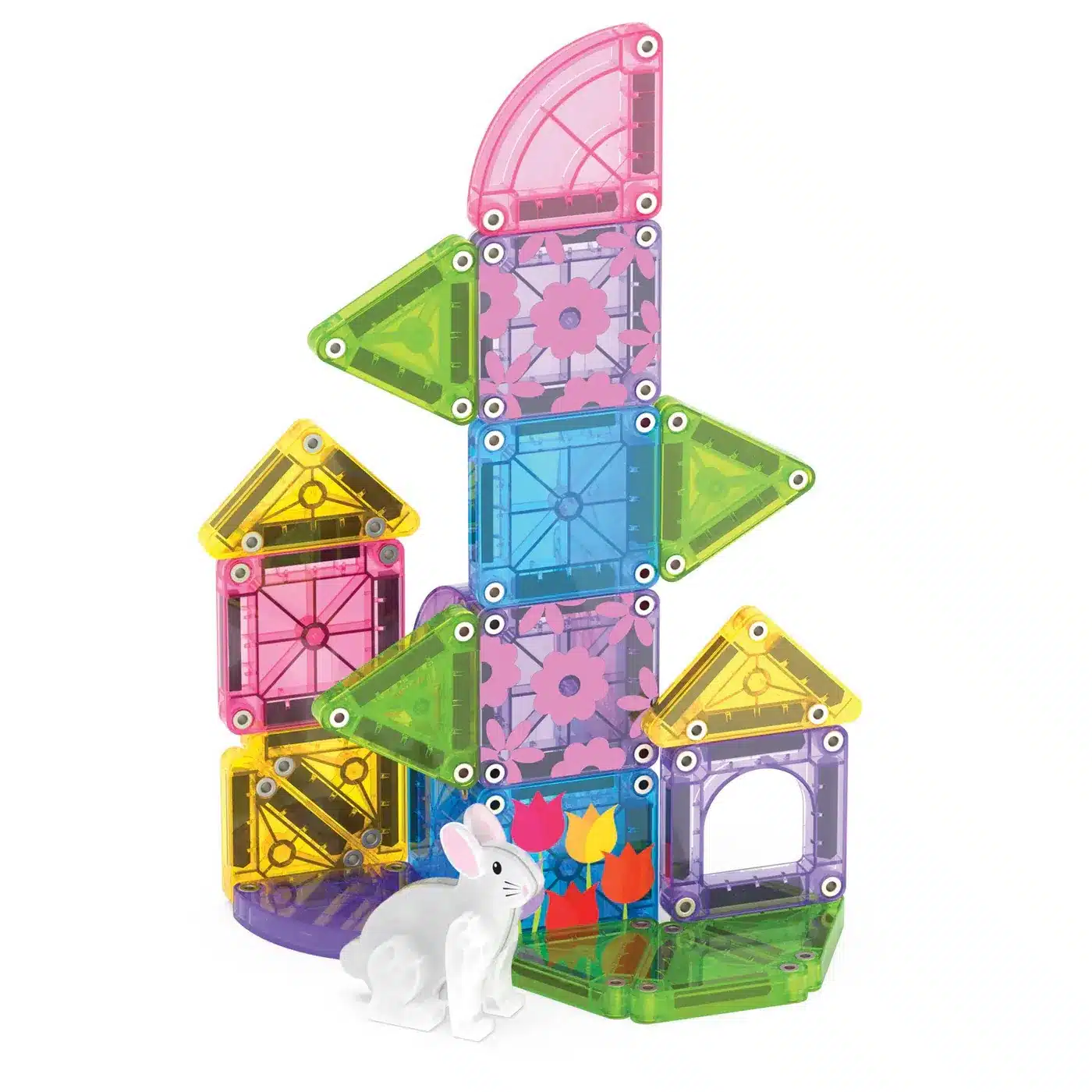 MAGNA-TILES - Micro MAGS Travel Set - Spring Garden - 24 pieces