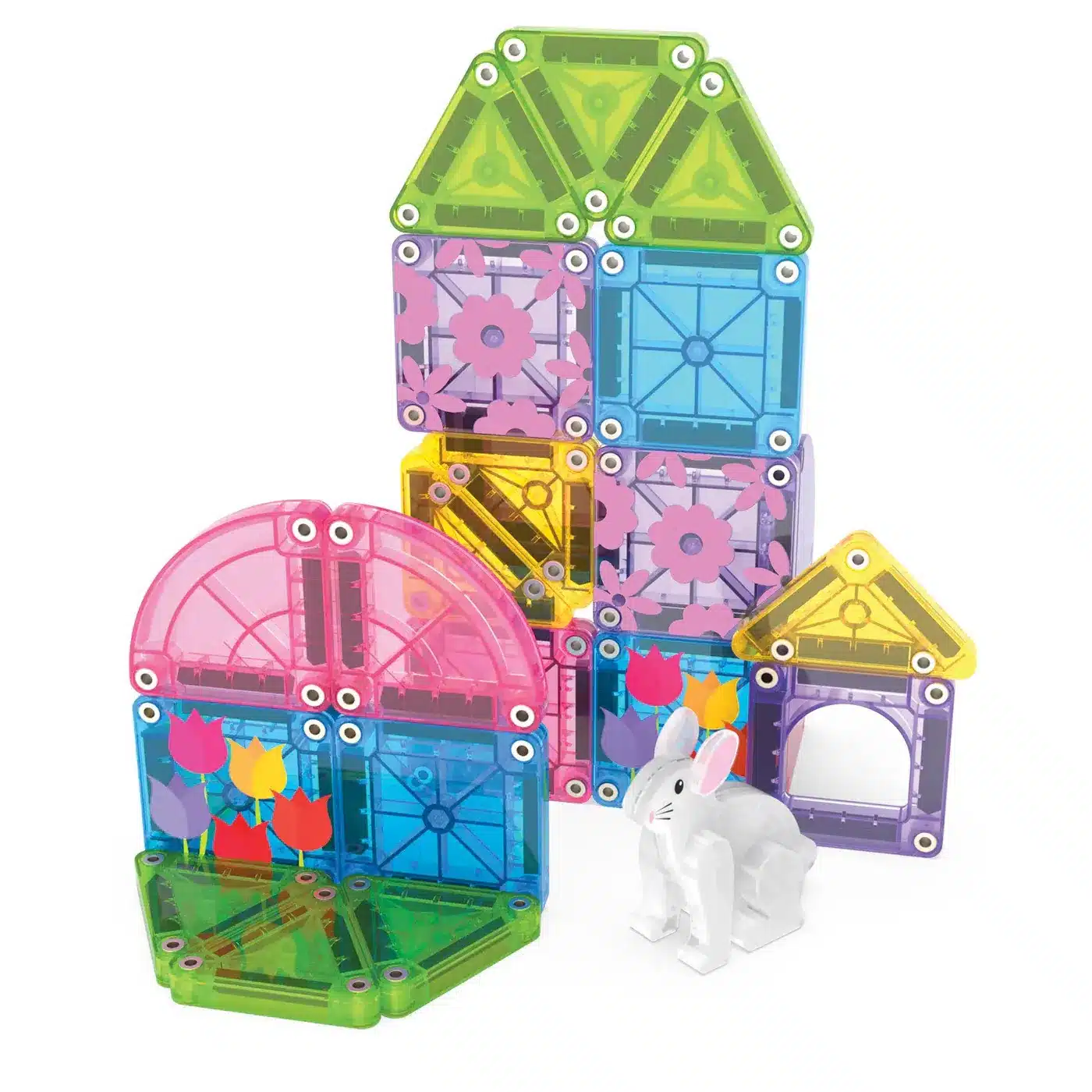 MAGNA-TILES - Micro MAGS Travel Set - Spring Garden - 24 pieces