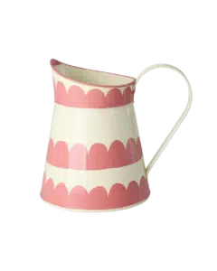 Metalen kan - Creme met roze