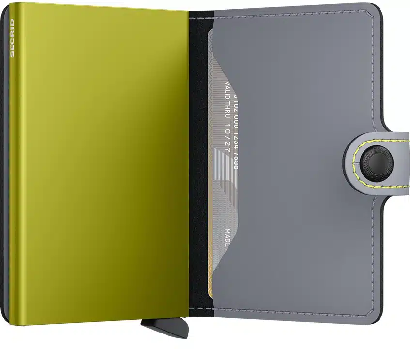 Miniwallet Matte - Grey & Lime