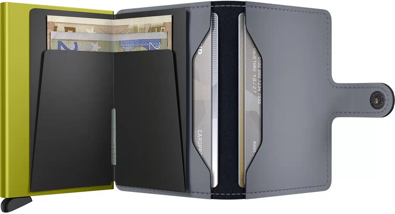 Miniwallet Matte - Grey & Lime