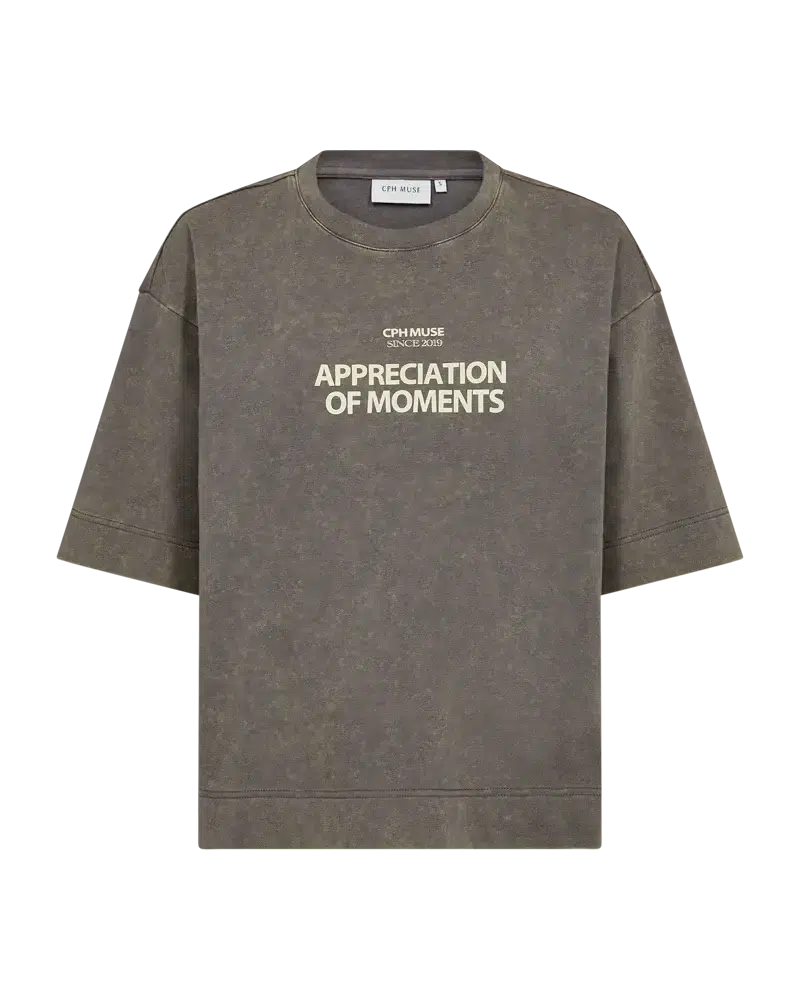 Muse Tee - Vintage Khaki w, Frozen Dew