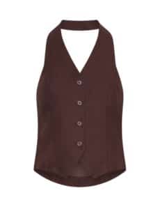 Naira Claritta Halterneck Waistcoat – Fudge
