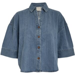 Noèlle Denim Shirt - Mid Blue Denim