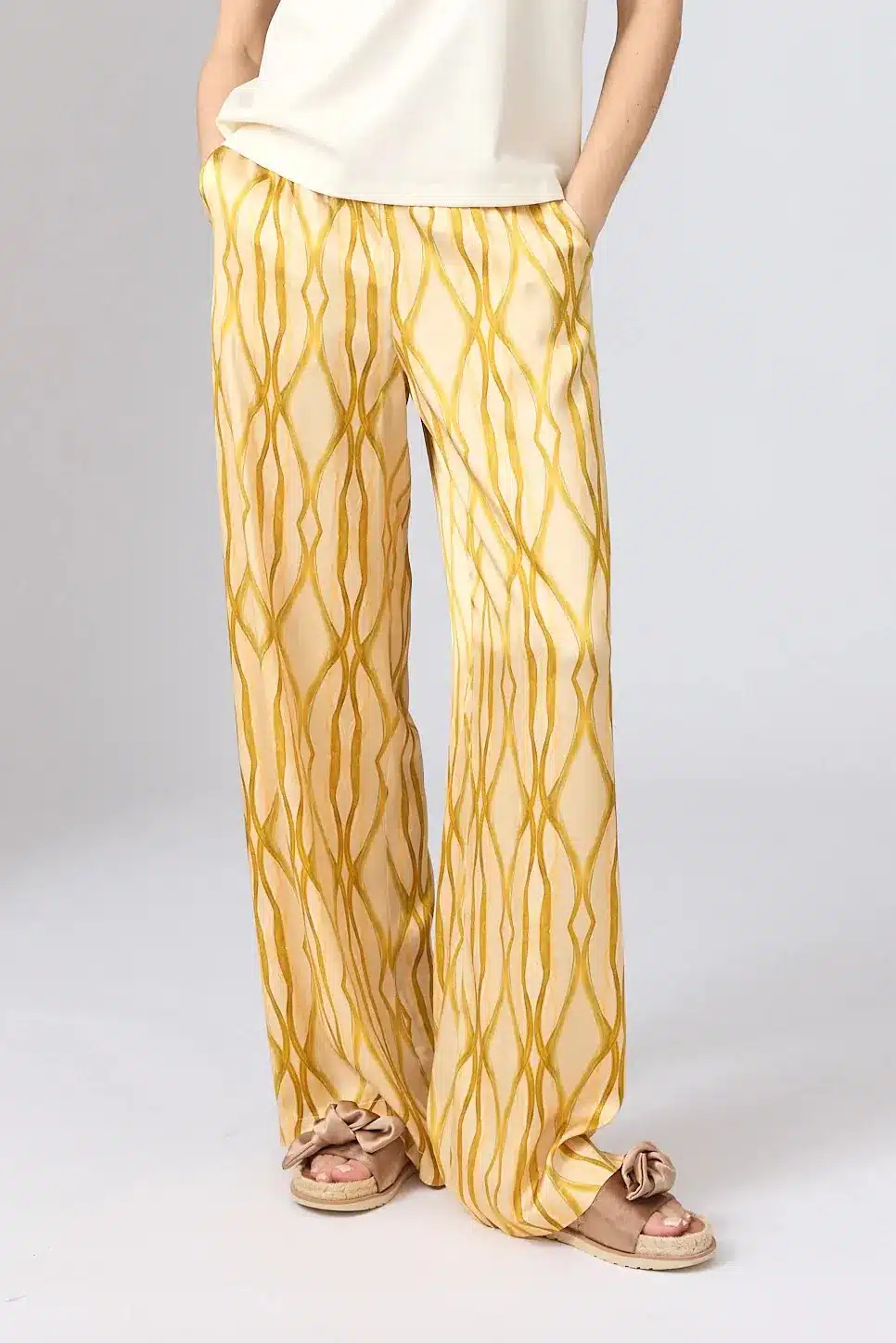 Nola pants Shine Sabbia - Banana