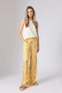 Nola pants Shine Sabbia - Banana