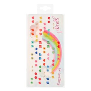 Oorstickers bloemen-hartjes