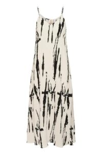 Ora Strap Dress - White/Black Mix