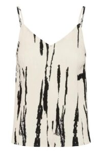 Ora Strap Top - White/Black Mix