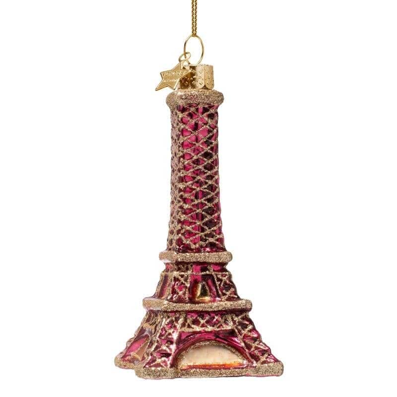 Ornament burgundy Eiffel tower