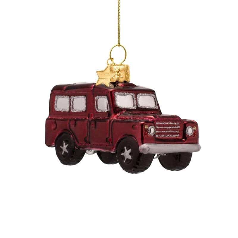 Ornament burgundy SUV car