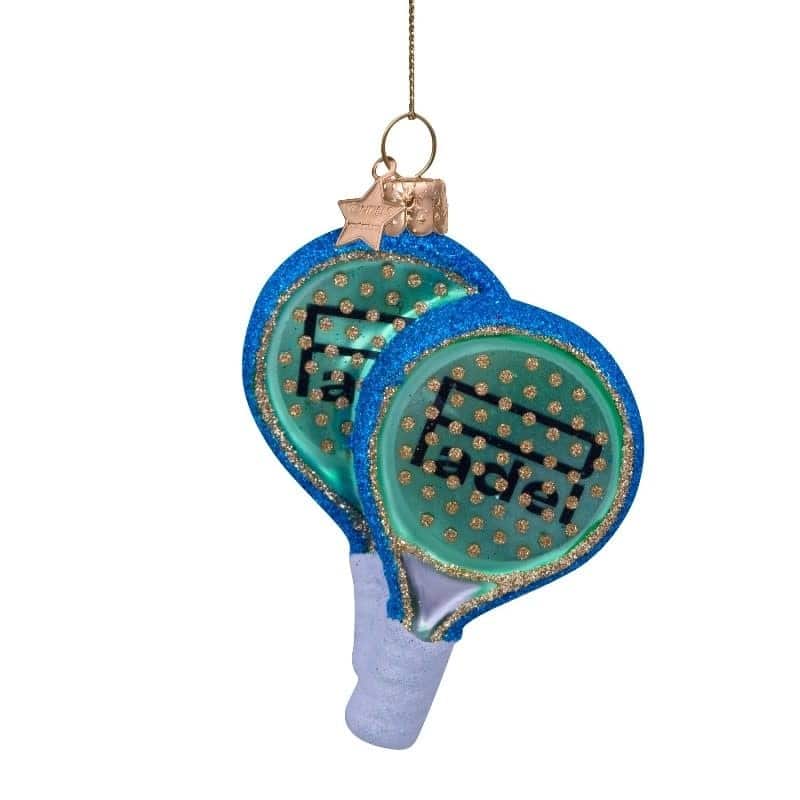 Ornament glass green padel racket