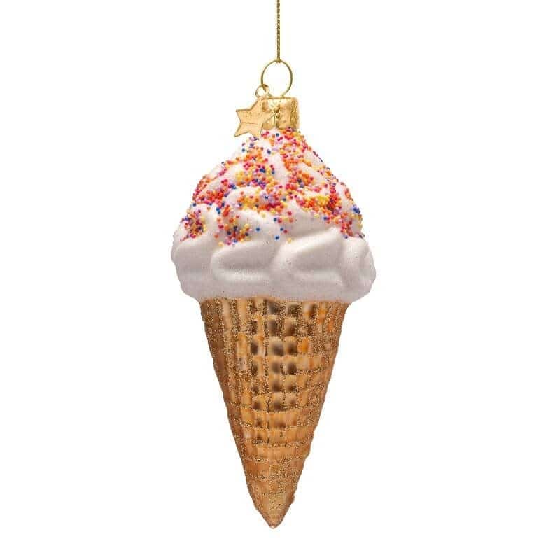 Ornament multicolor ice cream w/sprinkles