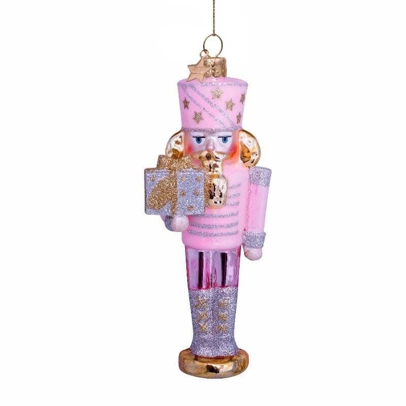 Ornament pastel pink nutcracker