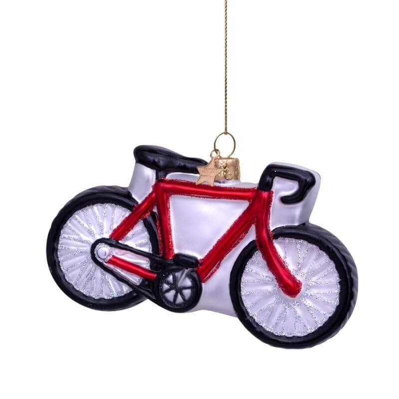 Ornament red racing bike