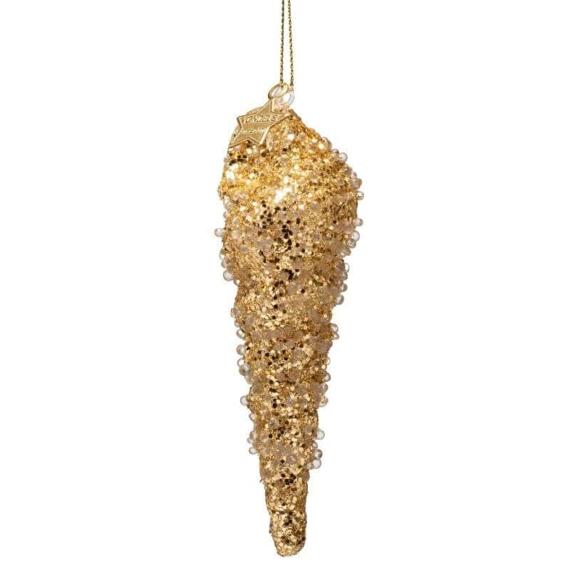 Ornament shell allover caviar glitter