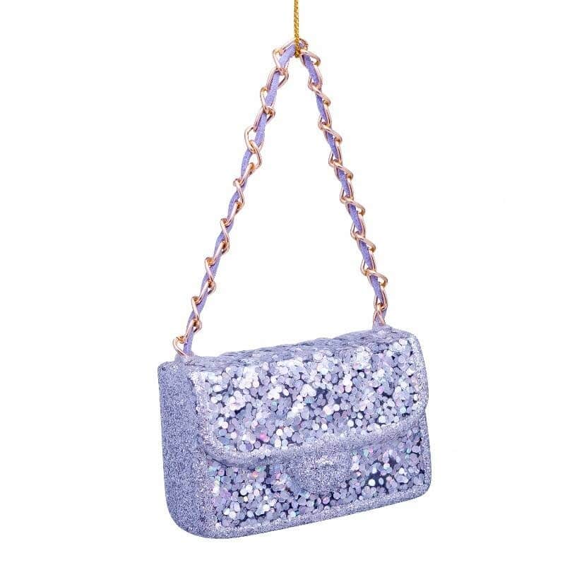 Ornament silver glitter fashion bag