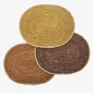 Oval seagrass placemat - Hazelnut, hemp, brown, natural