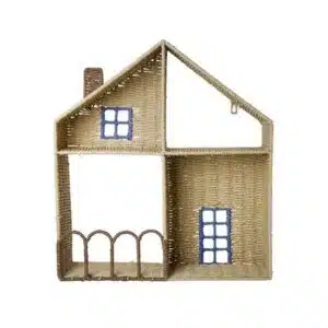 Paper Rope Shelf House - Blue