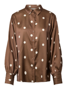 Pella LS Shirt - Pinecone Ecru Dots