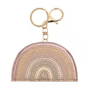 Pink Rainbow Keyring