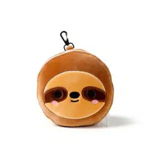 Pluche Luiaard Rond Reiskussen & Slaapmasker