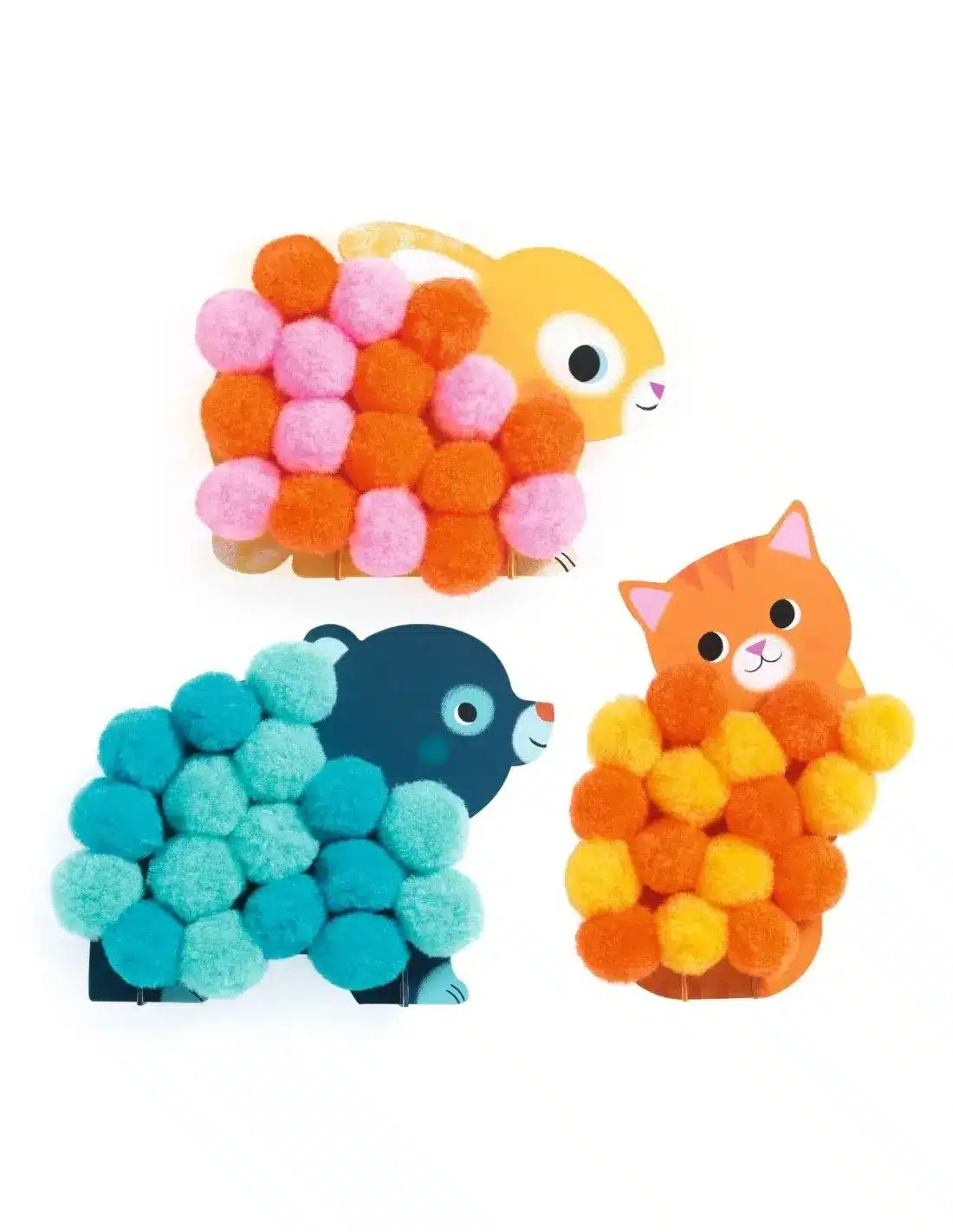 Pompomcollages Dieren