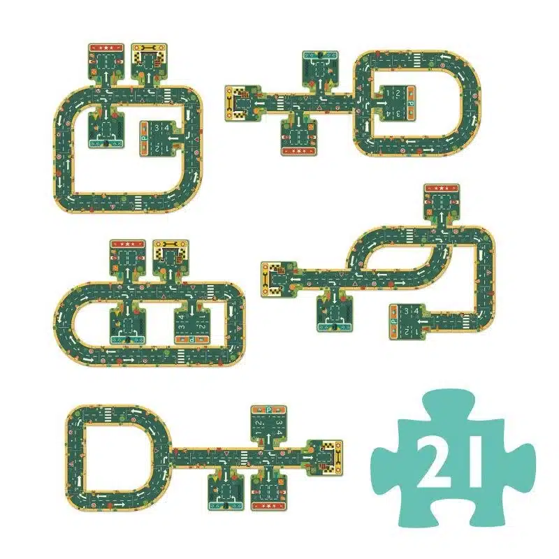 Pop to Play Vloerpuzzel Autoweg