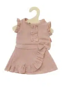 Poppen wikkelrok met top rosé (28-35cm)