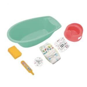 Poppenbad met accessoires