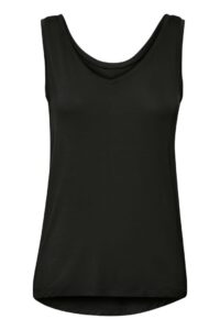 Poppy VO-neck Tank Top – Black