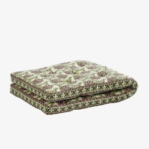 Printed cotton mattress - Off white, brown, green