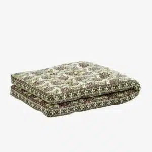 Printed cotton mattress - Off white, brown, green