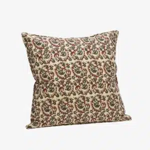 Printed cushion - Sand, syrah, khaki