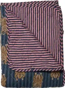 Quilt Ethnic - Big tiger - Blue/pink - 140x180 cm