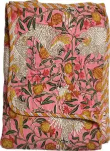 Quilt Ethnic - Bird - Pink - 140x180 cm
