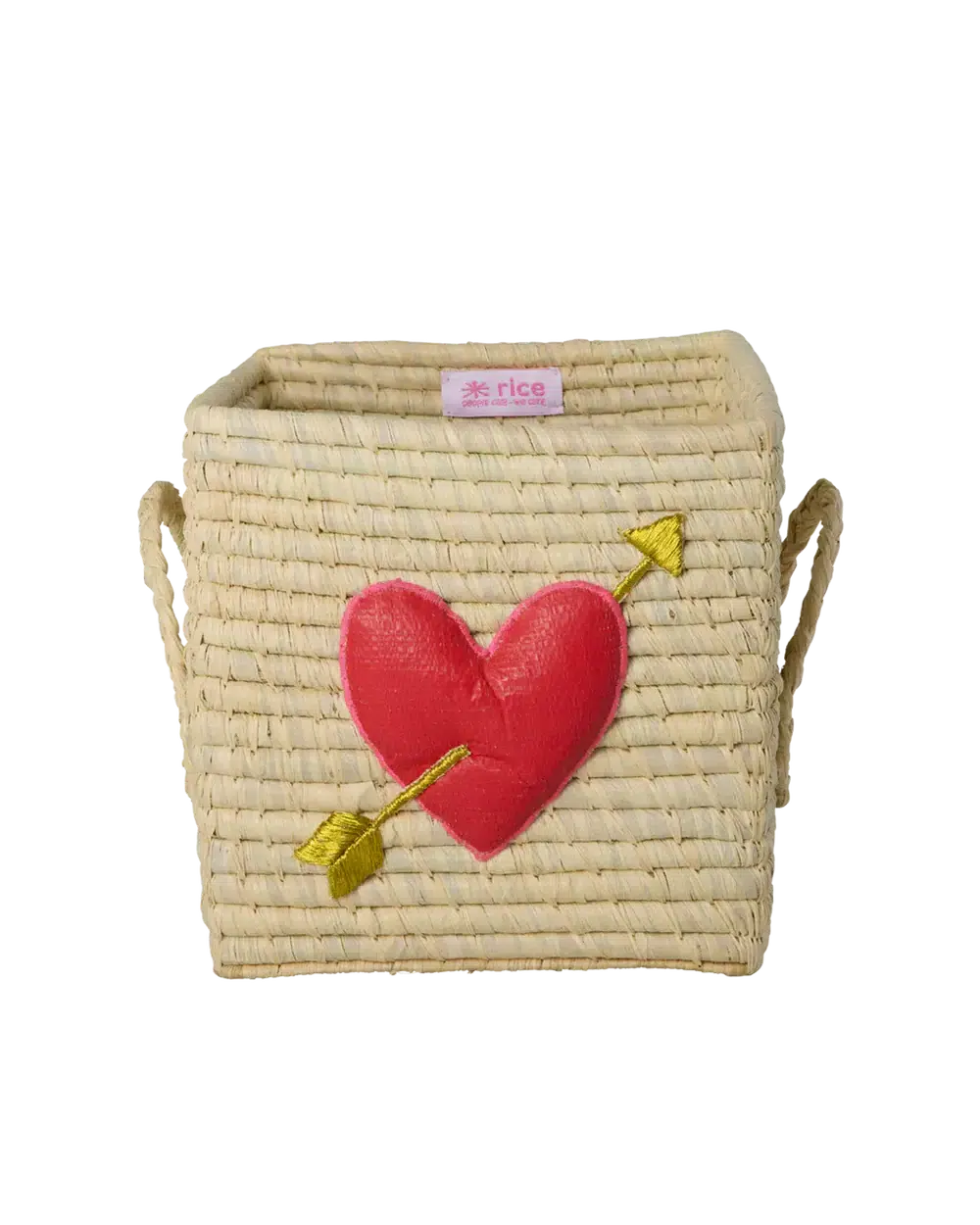 Raffia opbergmand - Hart Cupido