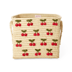 Raffia opbergmand - Kleine kersjes