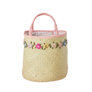 Raffia Tas - Bloemen