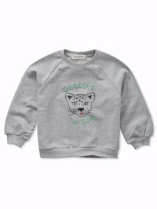 Raglan sweatshirt cheetah - Grey Melee